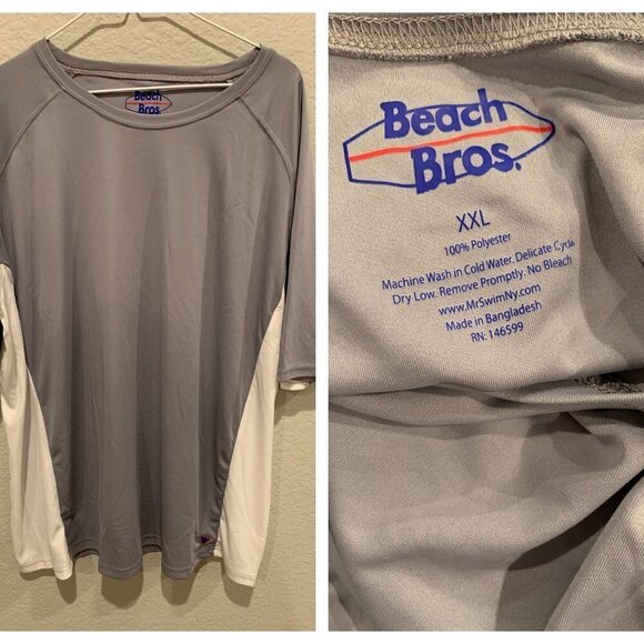 BEACH BROS Short Sleeve Swim T-Shirt (XXL) - Picture 6 of 6